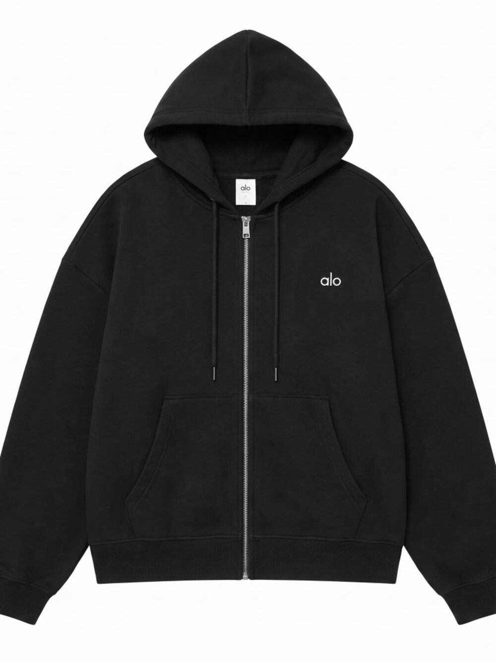 Alo Yoga Accolade Unisex Full Zip Hoodie Black